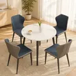 4-Seater Marble Dining Set - Round Shape - 2