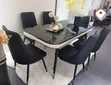 6-Seater Rectangular Marble Dining Set - 1