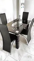 6-Seater Padded Glass Dining Set - 1