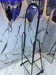Black Standing Mirror With Shoe Rack - 2