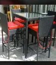 Outdoor Bar Set - High Chairs & Table - 1