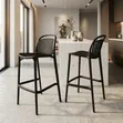 Brand New Imported Bar Stools with Backrest - Black - 1