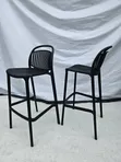 Brand New Imported Bar Stools with Backrest - Black - 2