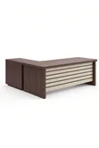 Modern Executive Table with Side Cabinet Return - 1.6m - 2