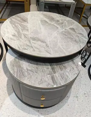 2-in-1 Ash Marble Center Table