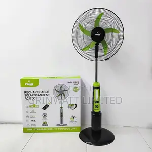 GE Rechargeable Standing Fan with LED Light (18")