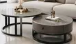 Real Marble Twin Center Table da Side Drawer - 1