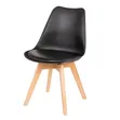 Restaurant Chairs - Plastic with Leather and Beech Wood - 2