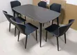 Home Interiors 6-Seater Dining Table - Glossy Multicolored Marble - 3