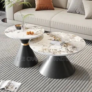2-in-1 Convertible Round Cone Base Center Table