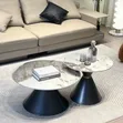 2-in-1 Convertible Round Cone Base Center Table - 2