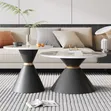 2-in-1 Convertible Round Cone Base Center Table - 3