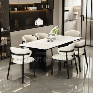 Luxury Marble Top Dining Set - 6 Seaters