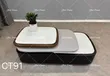 Kujerar Tsakiya Mai Juyawa - Mai Shege Gray Oval Itace - 2