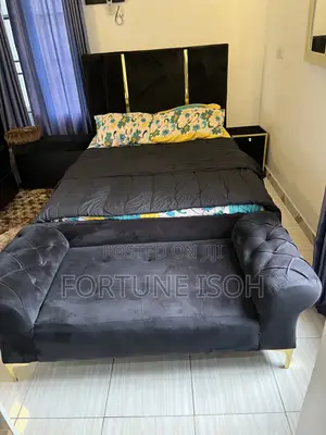 Used Home Interiors Bed Frame, Ottoman & Side Drawer - Port-Harcourt