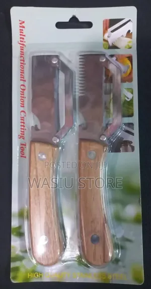 GE Kayan Yanka Kayan Lambu 2-Piece na Bakin Karfe & Mai Yankan Albasa
