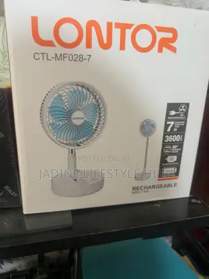 Lontor Rechargeable Mini Fan CTL-MF028-7 - 3600mAh, 7 Hours Runtime
