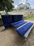 King-Sized Bed Frame - Blue - 2