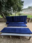 King-Sized Bed Frame - Blue - 4