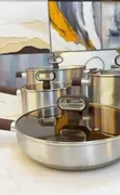 Premium Titanium Stainless Steel Pot Set - 2