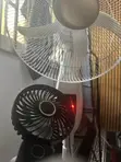 GE Rechargeable Fan with Solar, 9 Speeds, LED Bulbs, USB, Timer - 2