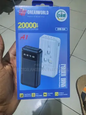 Dreamworld 20000mAh Power Bank with Multiple Cords