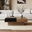 Modern Minimalist Square Wooden Center Table - 2