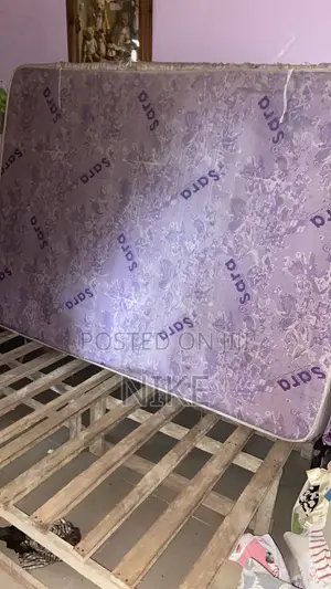 Mattress and Stand with Curtain and Plastic Chair