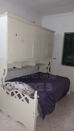 Clean Foreign Mattress with Bed Frame and Wardrobe