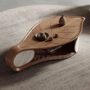 Leafy Luxury Center Table - Walnut Wood