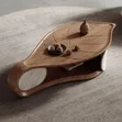 Leafy Luxury Center Table - Walnut Wood - 1