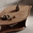 Leafy Luxury Center Table - Walnut Wood - 4