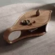 Leafy Luxury Center Table - Walnut Wood - 5