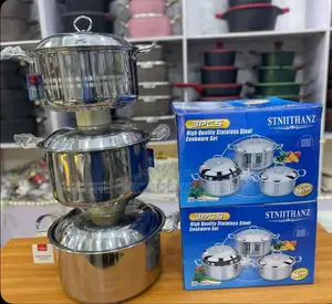 6pcs Stnithanz Stainless Steel Cookware Set