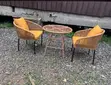 Saitin kujerun waje na zamani da tebur na tsakiya - 1