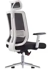 Mesh Office Chair with Headrest - White Frame - 2
