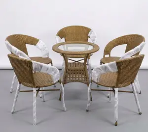Modern Woven Rattan Bistro Outdoor Dining Set