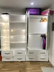 8x4ft HDF Wardrobe with Mirror & Drawers (2 Units) - 1