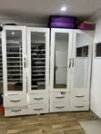 8x4ft HDF Wardrobe with Mirror & Drawers (2 Units) - 2