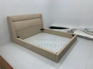 Carrim Elegant Cream Upholstered Platform Bed