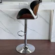 Luxury Executive Velvet Bar Stool - Orange - 2