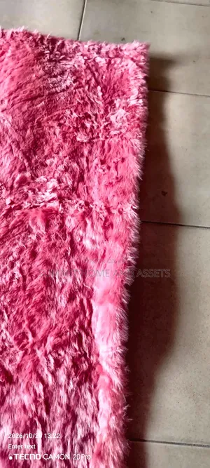 Fluffy Shaggy Rugs - Green, Pink & Black