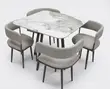 Premium 5-Piece Modern Rattan Dining Set - 1