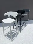 Classic Modern Barstools na Filastik da Bayan Gado - 1