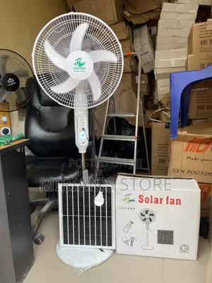 Jiuhang Solar Standing Fan with Panel & Remote