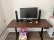 Modern Electric Height Adjustable Desk - Walnut - 1