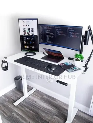 Sleek White Electric Standing Desk 1.2m