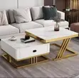 New Imported 2-in-1 Ceramic Top Center Table - 1