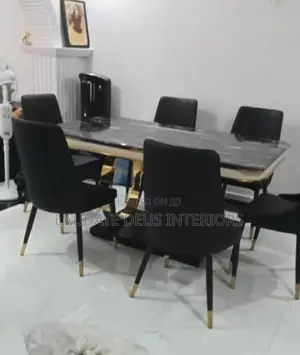 New Imported 6-Seater Marble Top Dining Table