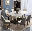New Imported 6-Seater Marble Top Dining Table - 2